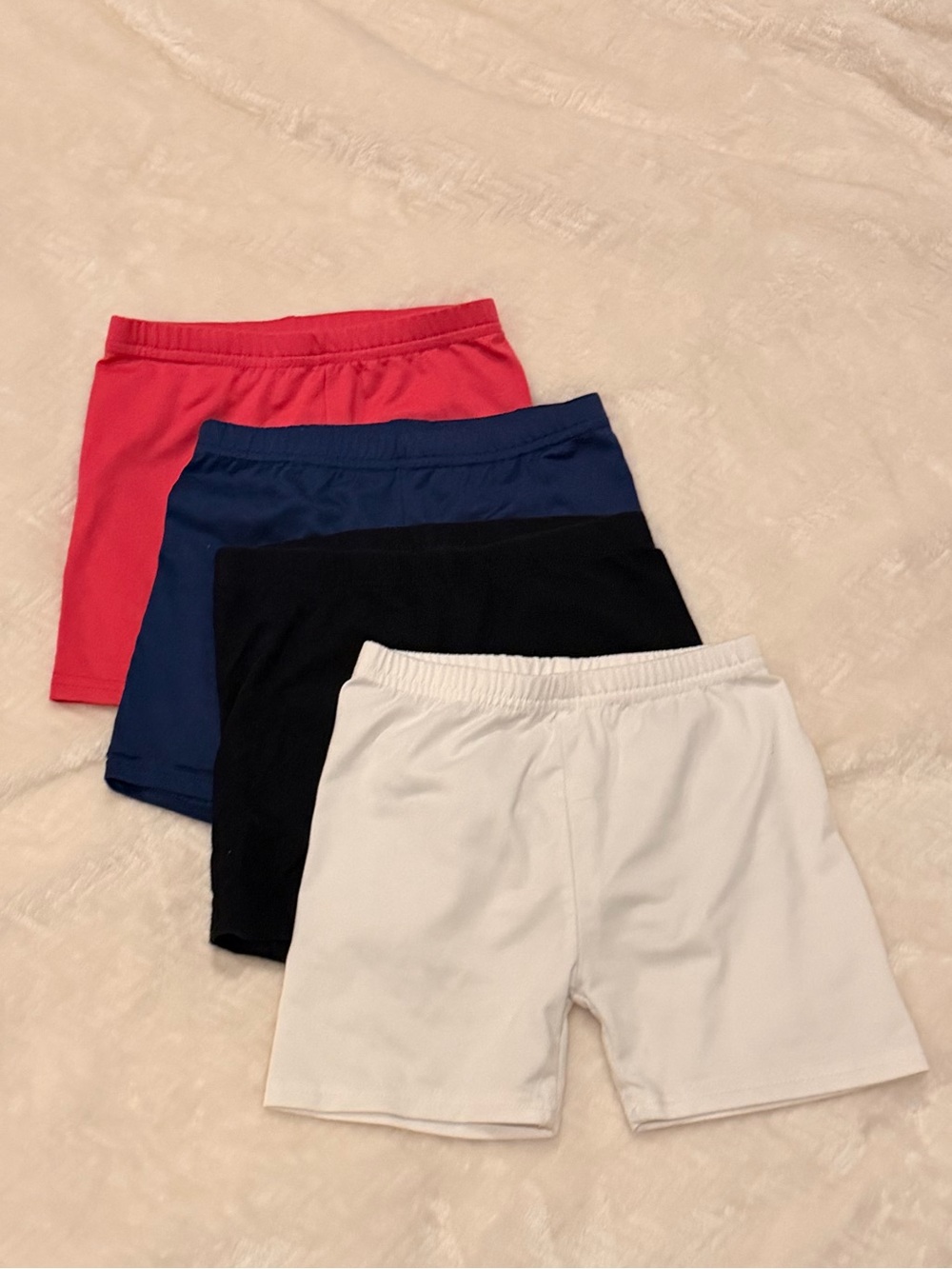 Biker Shorts - White, Black, Navy & Pink